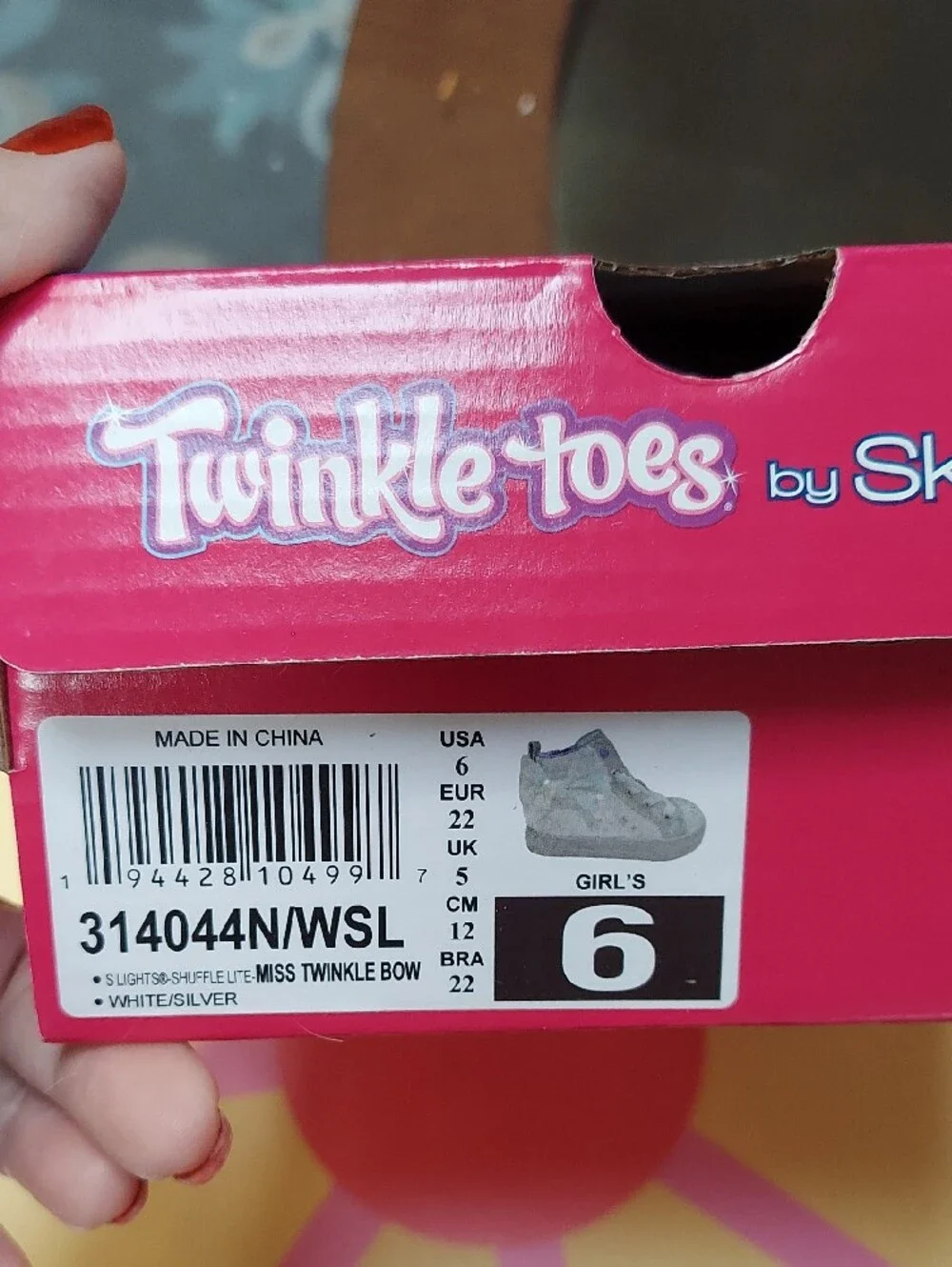 Skechers Twinkle Toes Kids Light-Up Sneaker Box - Sz 7